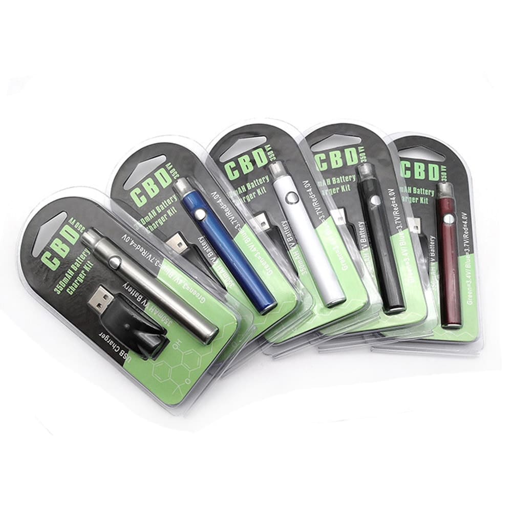 CBD 350mAh Battery Charger Kit Preheat Battery Voltage Adjustable (100 qty.) - (as low as $1.76/unit wholesale)