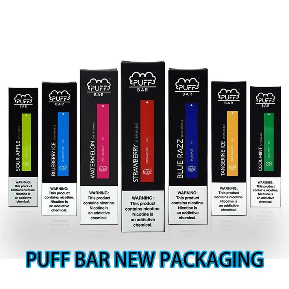 Puff Bar with the Newest Black Packaging Variety Flavors in Stock, OEM
