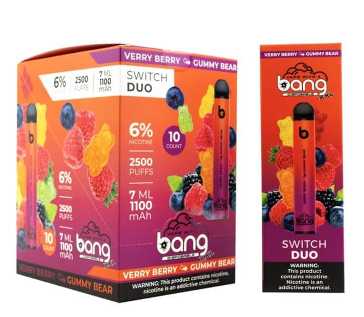 voorbeeld Sympton Iedereen Bang XXL Switch Duo 2500 Puffs All 2-in-1 Flavors in Stock, Large 8.0ml